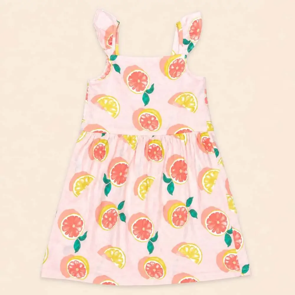 Carter’s Citrus‎ Dress Girls Size 8 Pink Lemon Grapefruit Summer Y2K Cute